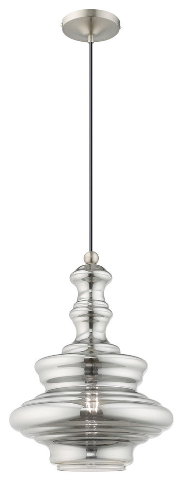 Livex Lighting Brushed Nickel 1-Light Mini Pendant