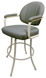 M-70 Swivel Stool With Metal Frame, Gray, Beige, 30"