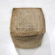 Contemporary Handmade Jute Pouf, 14x14x14 Square