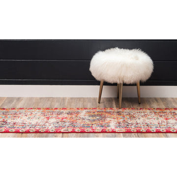 Unique Loom Cherry Pink Yellowstone Sedona 2'' 2 x 6'' 7 Runner Rug