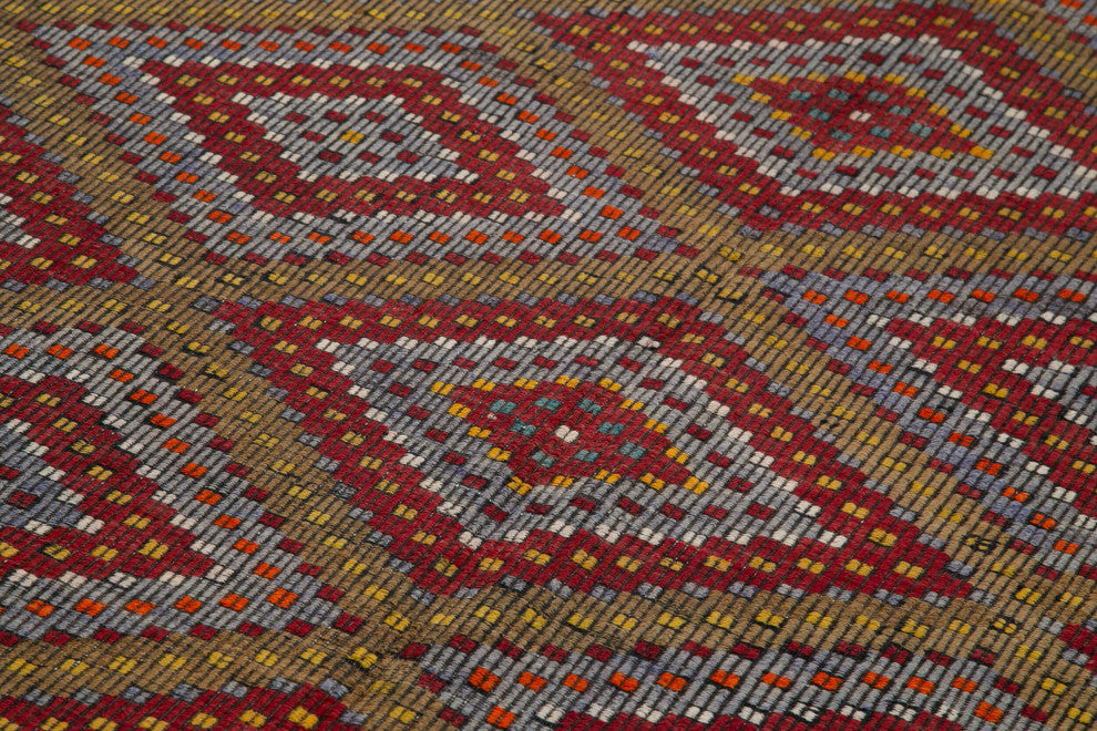 Rug N Carpet - Hand-knotted Turkish 5' 9'' x 12' 4'' Antique Wool Kilim Rug