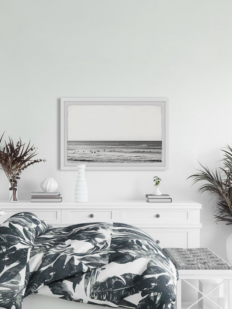 "Jumping Into the Waves" Framed Painting Print, 12x8