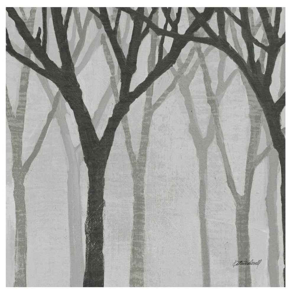 "Spring Trees Greystone I" Digital Paper Print by Kathrine Lovell, 26"x26"