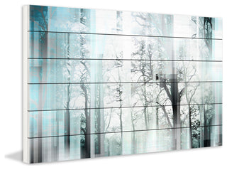 "Wild Trees" UV Ink Print on White Wood, 45"x30"