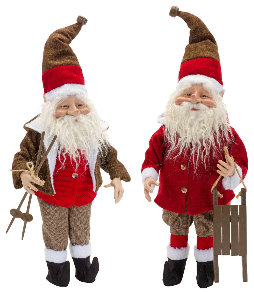 Santa Figurine, 2-Piece Set