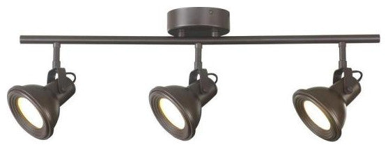Antique Bronze 3-Light LED Restoration Directional Ceiling Or Wall Track Kit