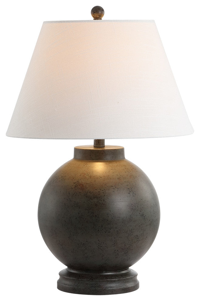 Sophie Resin LED Table Lamp, Dark Gray, 26"