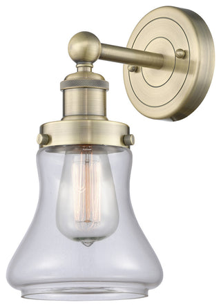 Bellmont 1-Light 7" Sconce, Antique Brass, Clear Shade