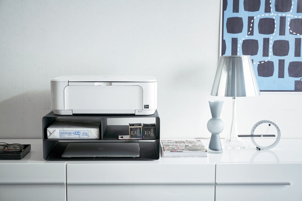 Tower Desktop Printer Stand, Black
