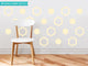 Hexagon Fabric Wall Decals, Set of 16, Ivory
