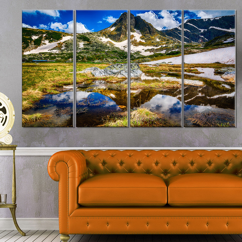 "Stunning Mountains in Rila Lakes District" Landscape Wall Artwork, 4 Panel