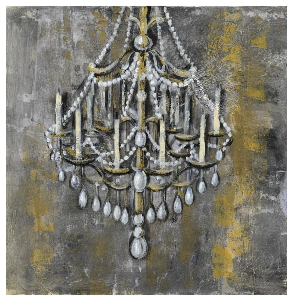 "Vintage Chandelier I" Digital Paper Print by Silvia Vassileva, 26"x26"