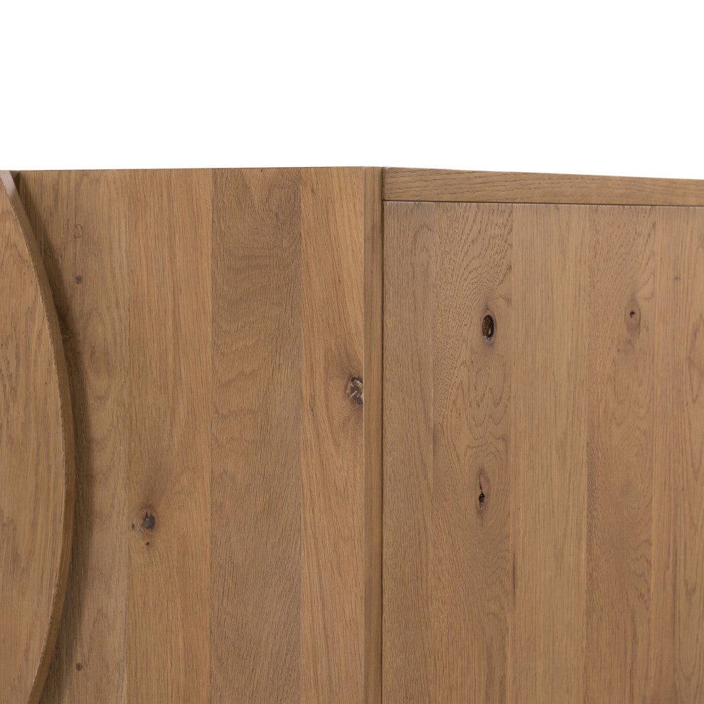 Pickford Media Console-Dusted Oak Veneer