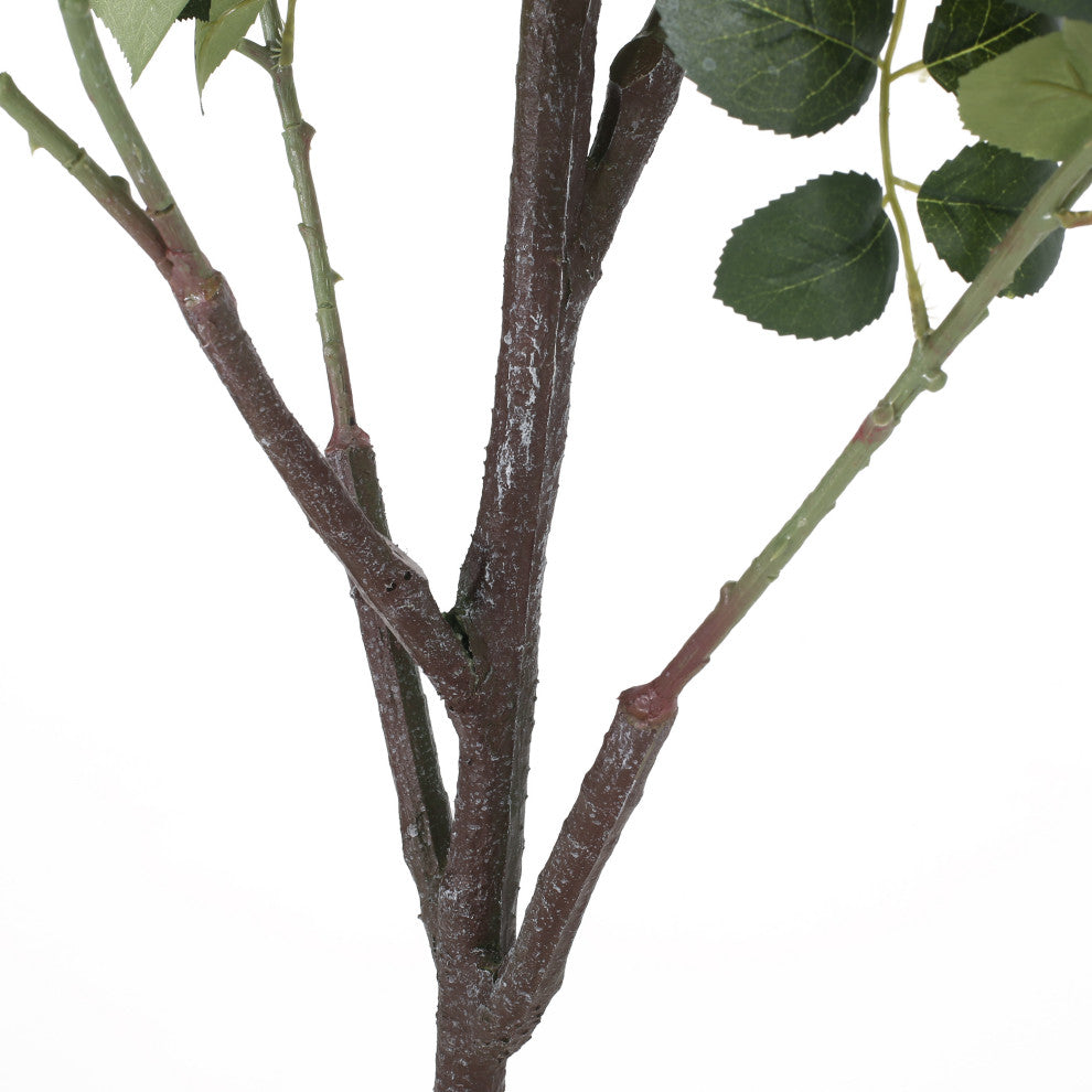 Bergweg Artificial Rose Tree, Green and Pink Champagne