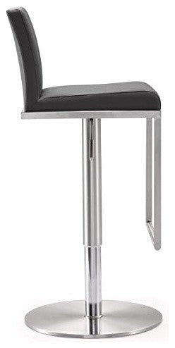 Amalfi Grey Stainless Steel Adjustable Barstool - Grey