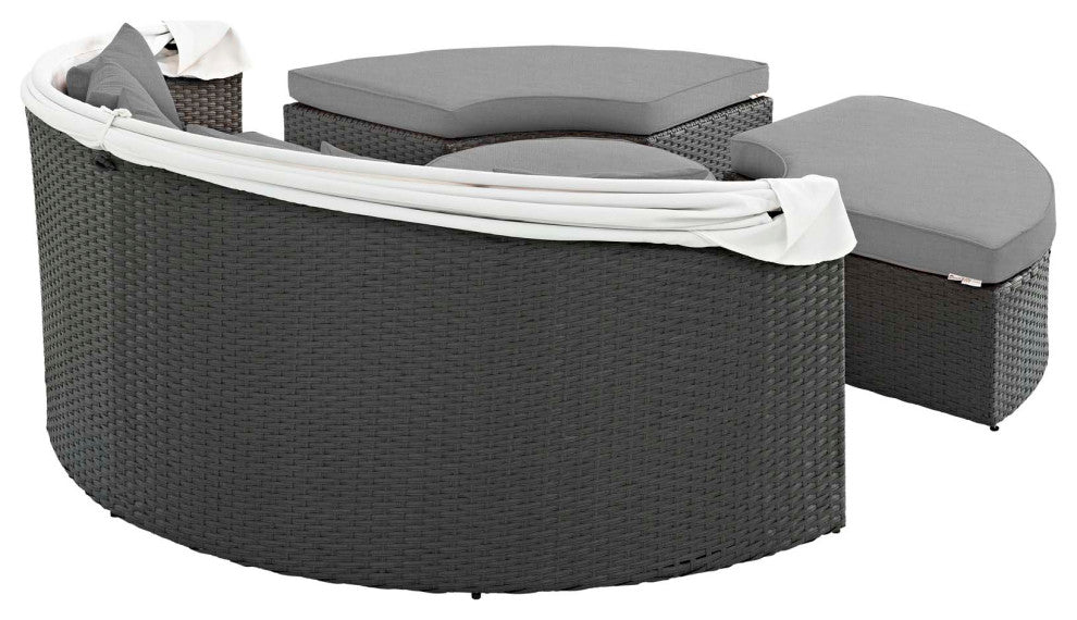 Sojourn Outdoor Patio Sunbrella Daybed Canvas Gray