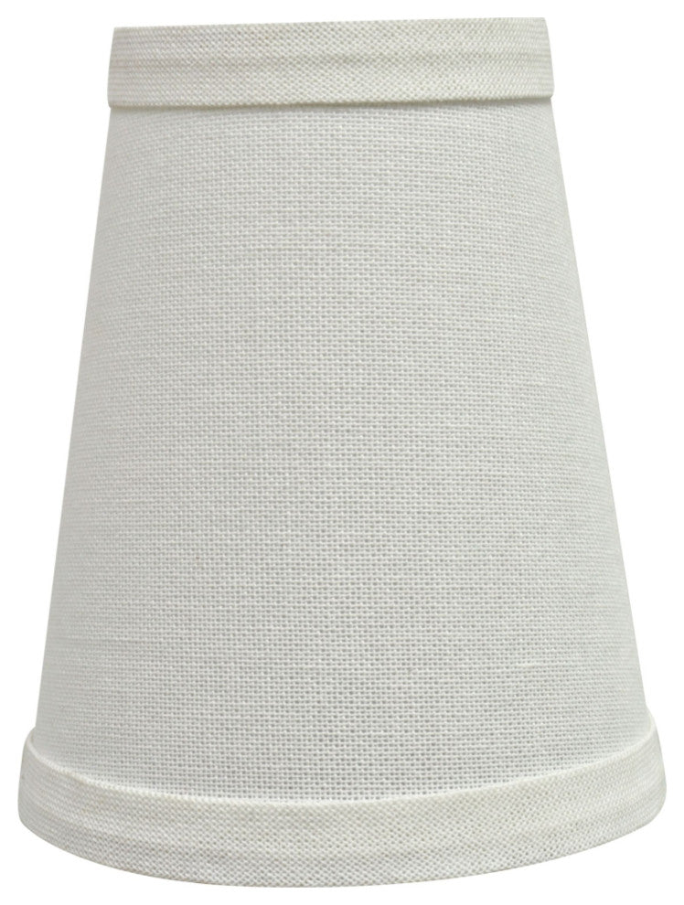 32652-2 Small Hardback Empire Chandelier Clip On Lamp Shade White 2 1/2"x4"x5"