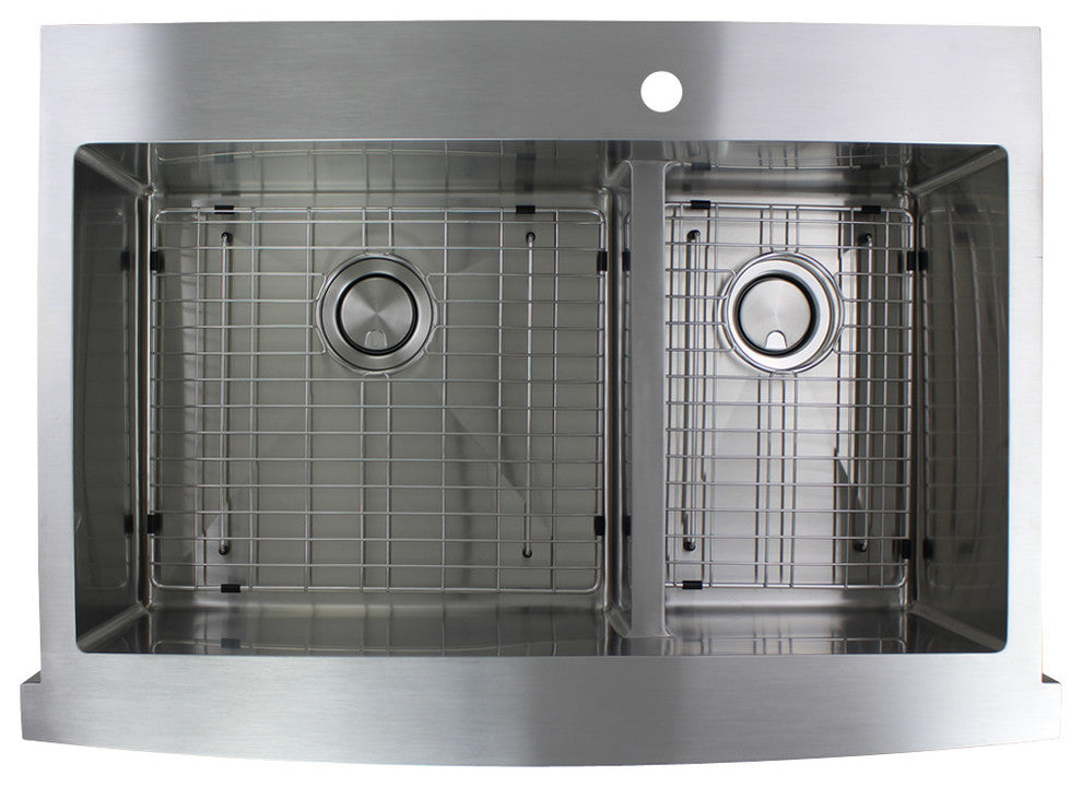 Transolid Diamond 16 Gauge 60/40 Double Dual Mount Stainless Steel Sink