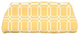 28 x 58-inch, O the Fun, Geometric Print Bath Towel, Yellow