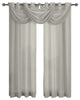 Abri Single Grommet Crushed Sheer Curtain, Gray, 50"x96"