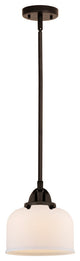Large Bell Mini Pendant, Oil Rubbed Bronze, Matte White, Matte White