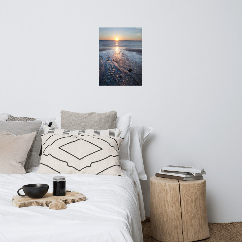 Low Tide Ravine Landscape Photo, Beach Unframed Wall Art Print, 18" X 24"