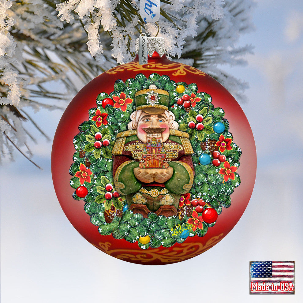 The Gift of Giving a Nutcracker Story Glass Ornament Limited Edition