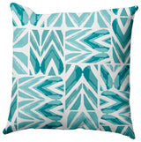 More Urban Graffiti Outdoor Pillow, Teal, 20"x20"