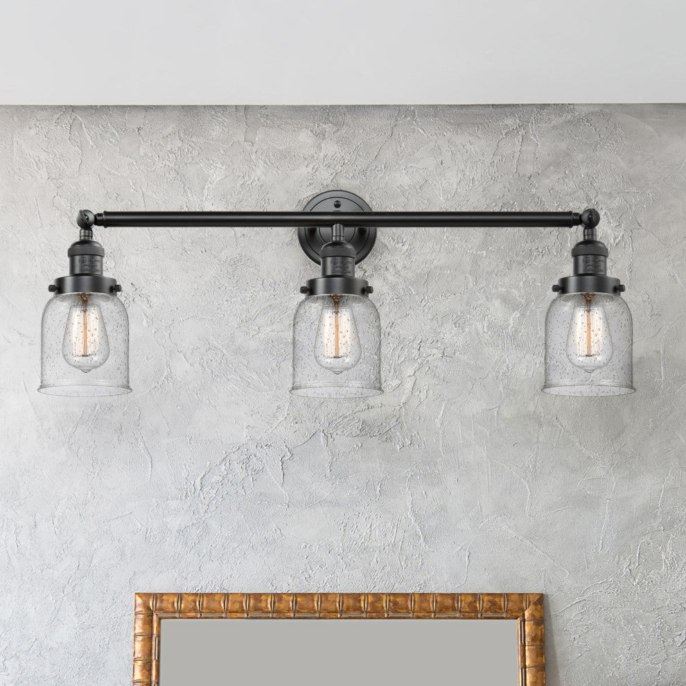 Innovations Lighting 205-S Small Bell Bell 3 Light 30"W - Polished Chrome /