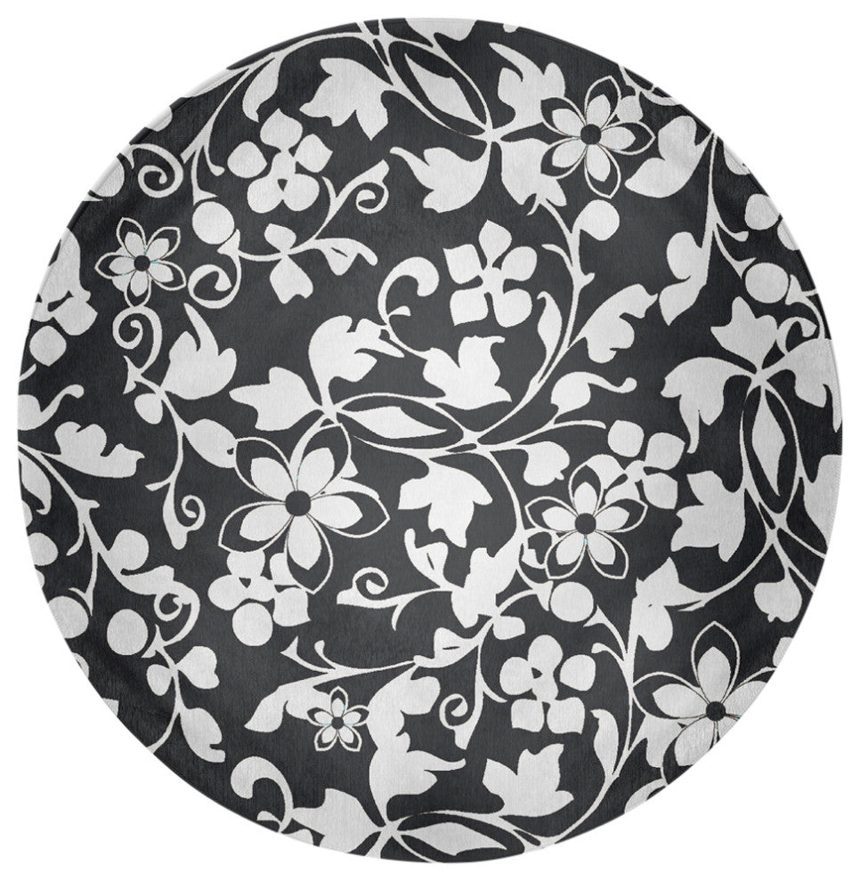 Evelyn Spring Chenille Rug, Pepper, 5' Round