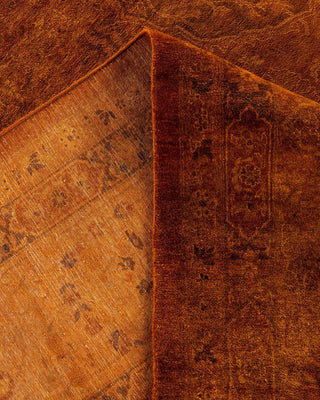 Overdyed, One-of-a-Kind Hand-Knotted Area Rug Brown, 9'3"x11'10"