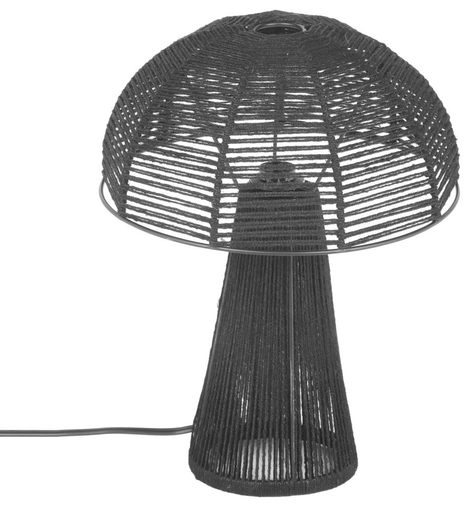 Oddy Jute Table Lamp, Black