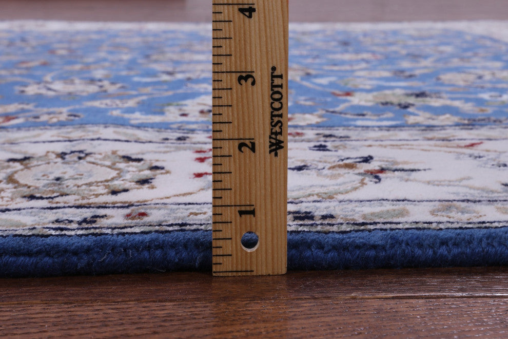 Persian Nain Wool & Silk Handmade Rug 5' 4" X 7' 0" - Q13136