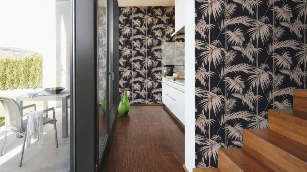 Textured Wallpaper Baroque Floral Image Jungle Modern, 369191