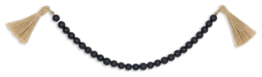 Akaida Dark Blue Wooden Bead Tassel Decor