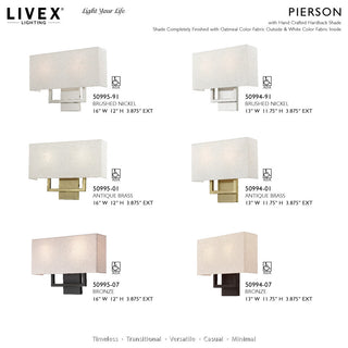 Pierson 2 Light Antique Brass ADA Sconce