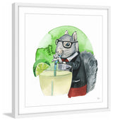 "Alcohol Professor II" Framed Painting Print, 24"x24"