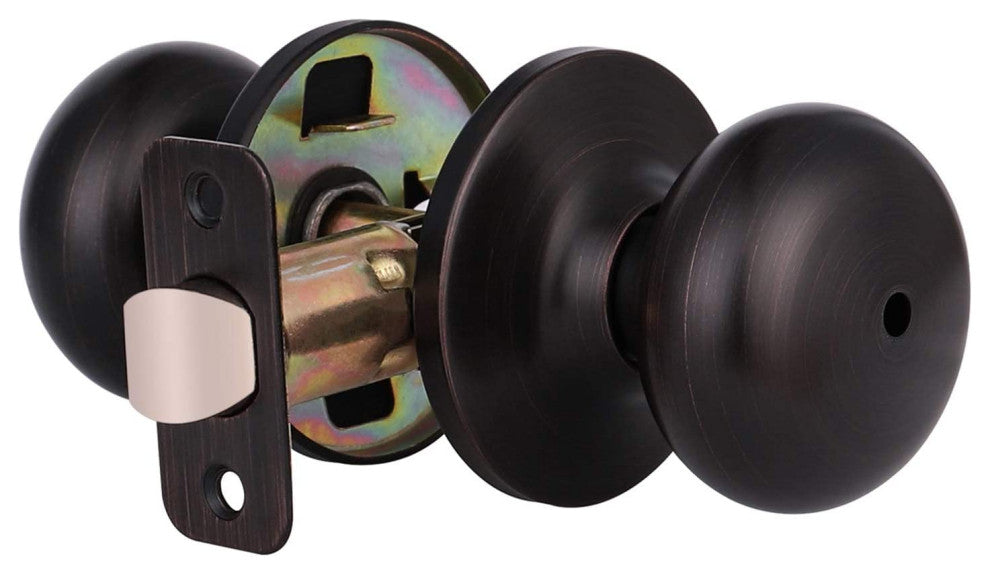 Locking Door Knob for Bed or Bath Function Interior Door Use, Set of 10