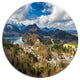 Alps And Lakes On Summer Day, Landscape Round Wall Art, 11"
