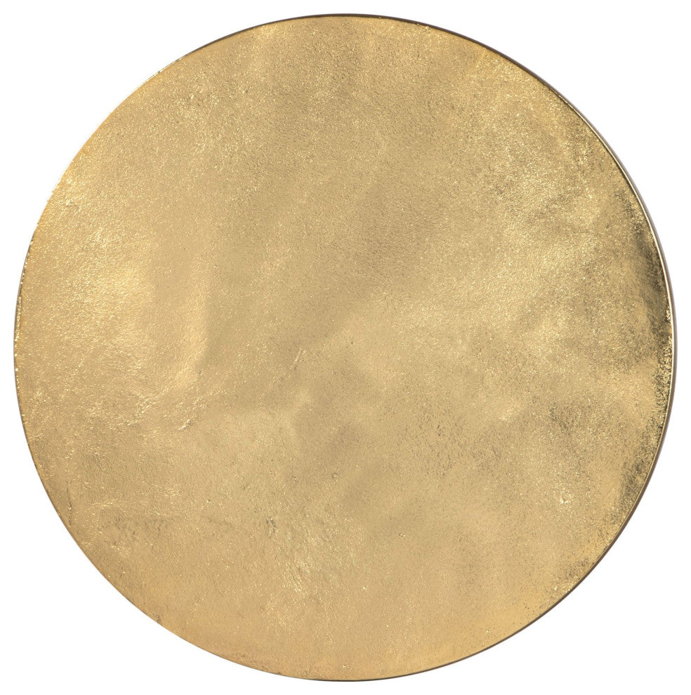 Sofa Side Table, Round, Aluminum, Metal, Gold, Lounge Cafe Lobby Hospitality