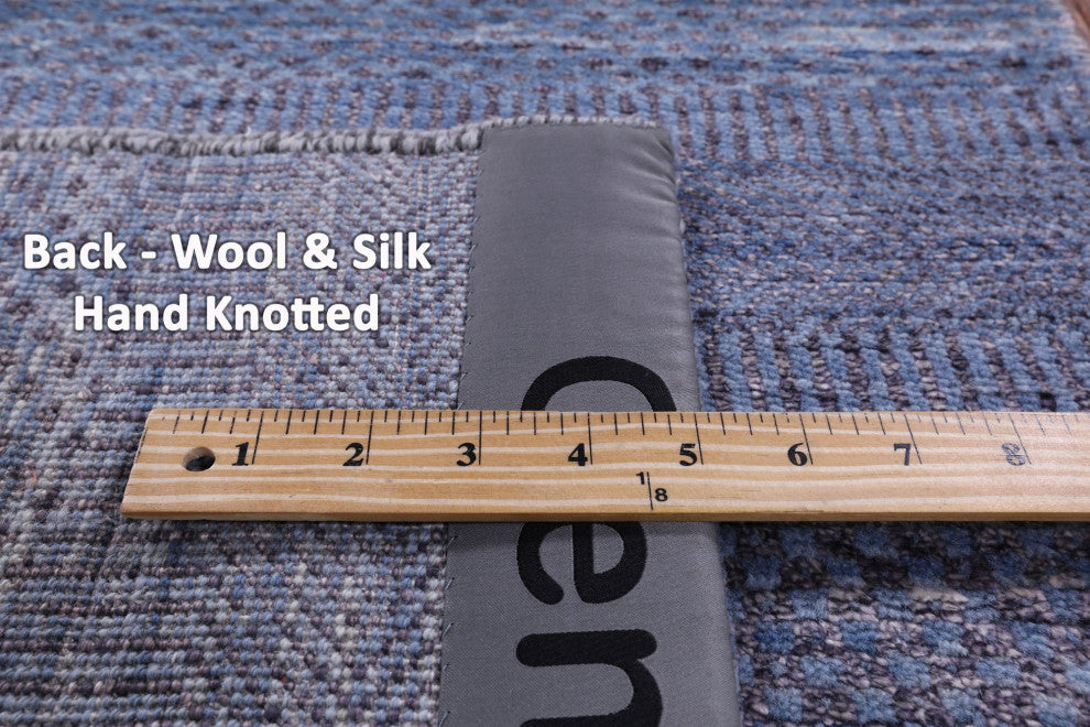 Runner Savannah Grass Wool and Silk Hand Knotted Rug 2' 8" X 7' 10" Q11944