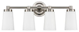 Sheffield Vanity Wall Sconce 4 Light, Brushed Nickel