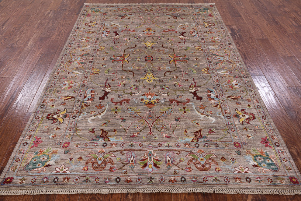Hand Knotted Persian Tabriz Rug 5' 8" X 7' 10" Q7720