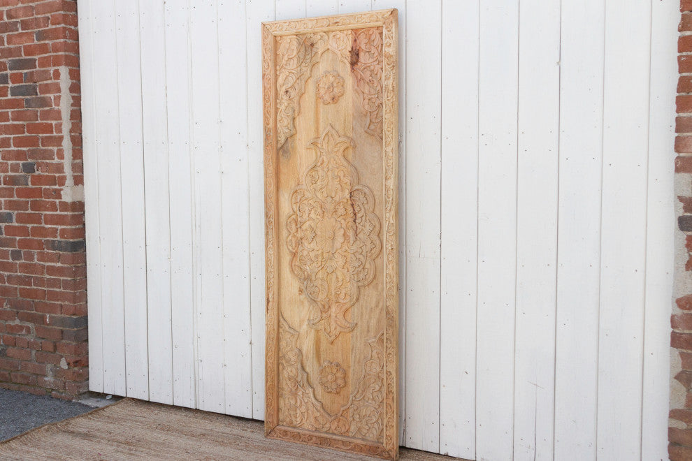 Reclaimed Wood Floral Medallion Wall Panel