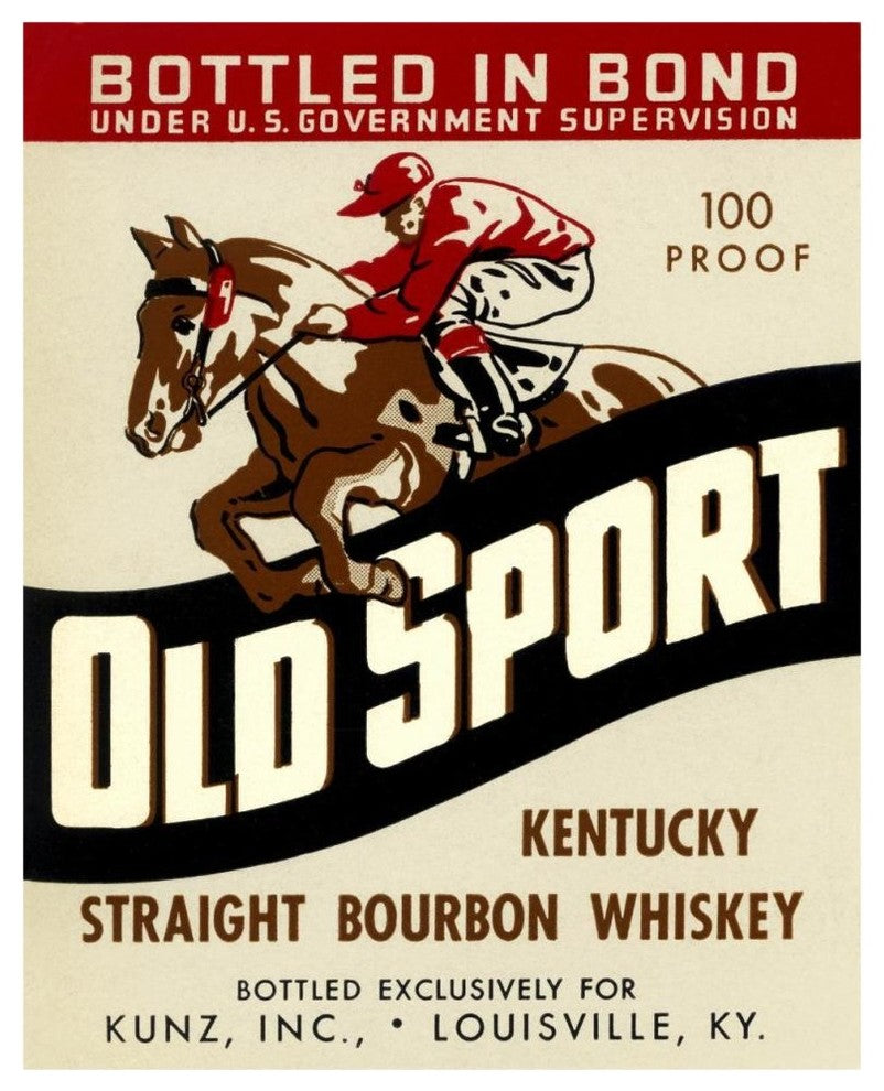 "Old Sport Kentucky Straight Bourbon Whiskey" Paper Art, 37"x46"