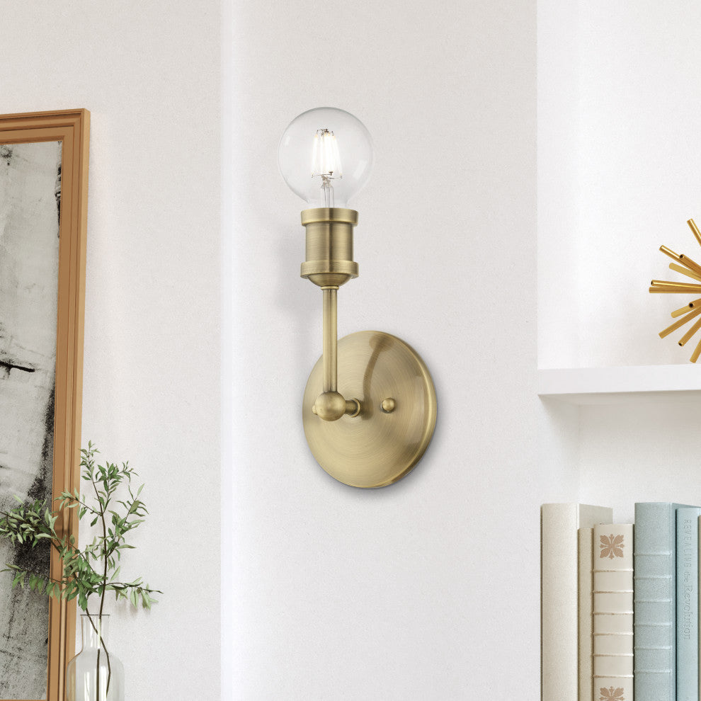 Lansdale 1 Light Antique Brass ADA Vanity Sconce