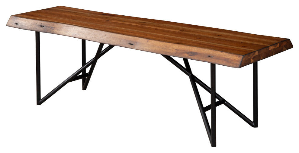 Live Edge Bench, Light Walnut