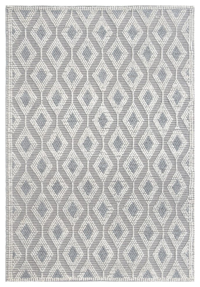 Chloe Trellis Area Rug, Grey, 5'' X 7''