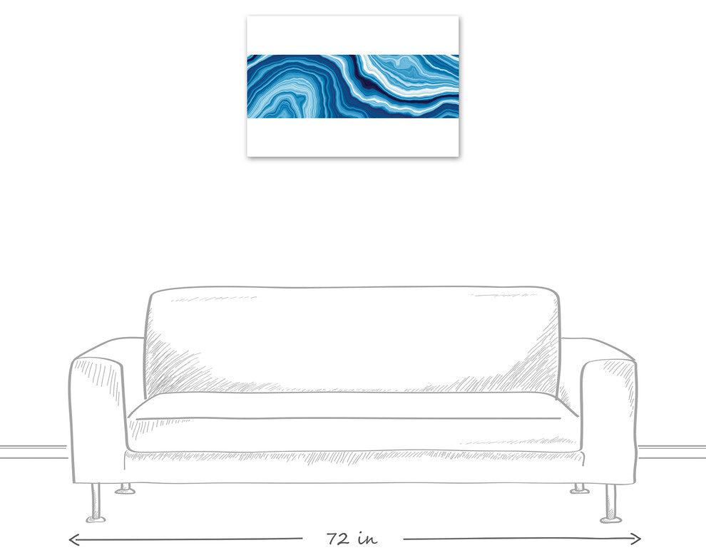 "Blue Geode Pattern" Canvas Wall Art, 20"x30"