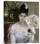 "Young Lady at a Ball" Stretched Canvas Giclee by Berthe Morisot, 18"x22"